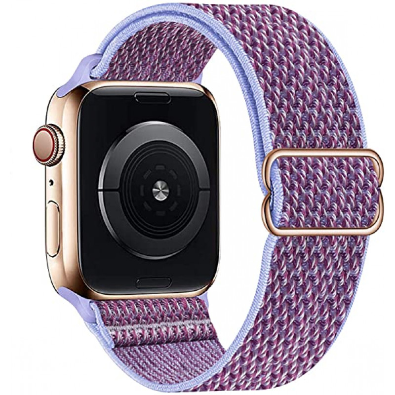 Тканевый ремешок STR Buckle Solo Loop для Apple Watch 38/40/41 мм (Series SE/7/6/5/4/3/2/1) Фиолетовый