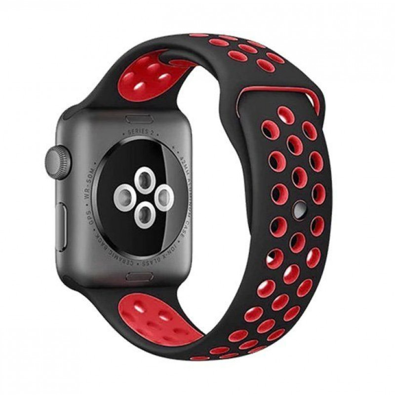 Ремешок STR Nike Sport Band для Apple Watch 38/40/41 мм Black/Red