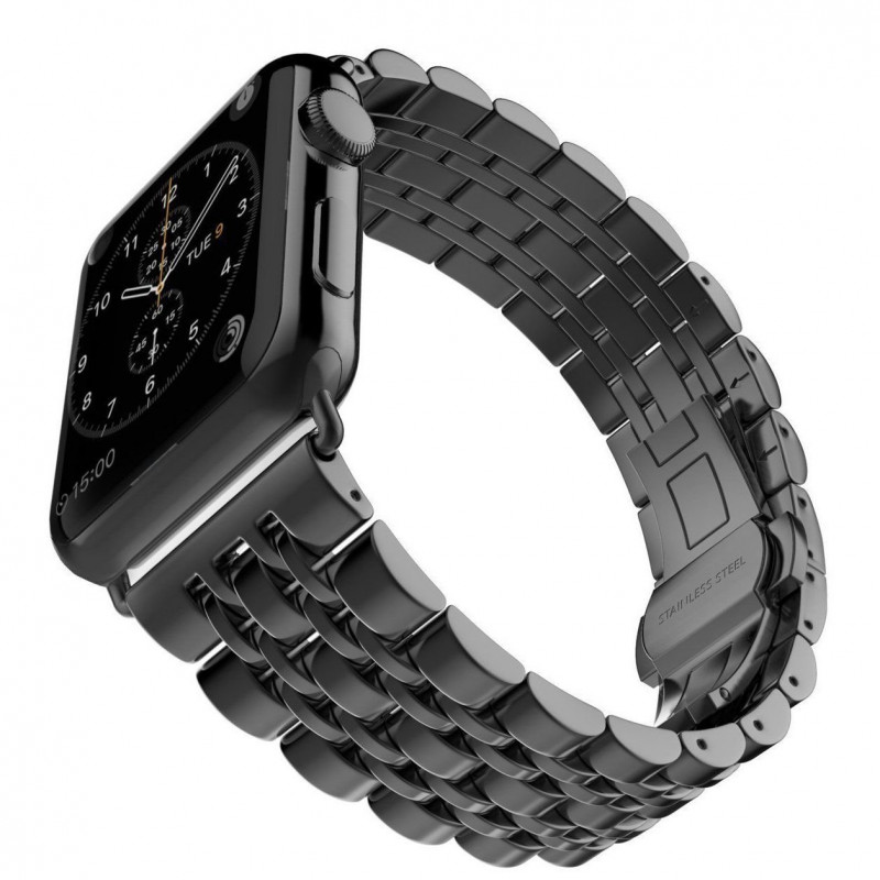 Металлический ремешок STR 7-Bead Metal Band для Apple Watch 38/40/41 мм Black