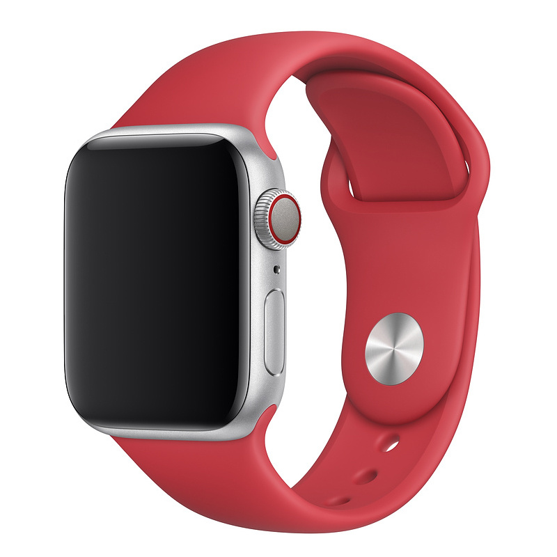 Силиконовый спортивный ремешок STR Sport Band для Apple Watch 38/40/41 mm (M/L) - Red