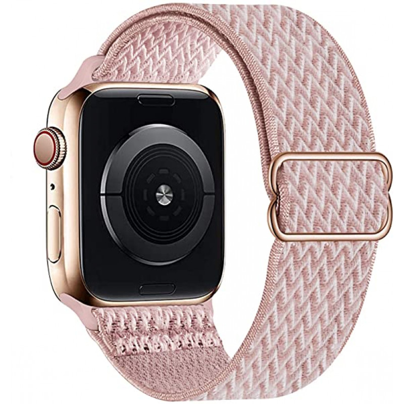 Тканевый ремешок STR Buckle Solo Loop для Apple Watch 38/40/41 мм (Series SE/7/6/5/4/3/2/1) Розовый