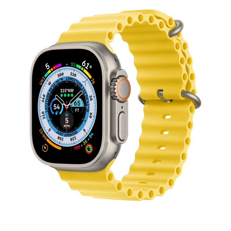 Силиконовый ремешок STR Ocean Band для Apple Watch 49/42/44/45 mm - Yellow