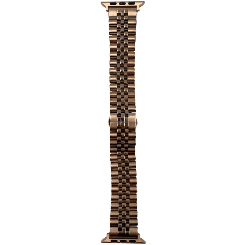 Металлический ремешок STR 5-Bead Rolex Metal Band for Apple Watch 38/40/41 mm (Series SE/7/6/5/4/3/2/1) Rose Gold