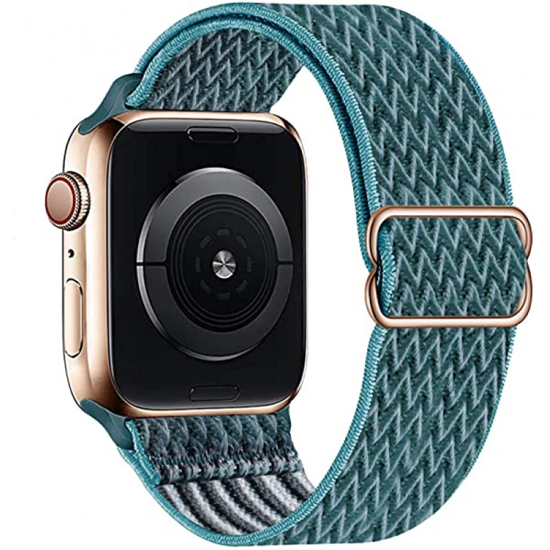 Тканевый ремешок STR Buckle Solo Loop для Apple Watch 38/40/41 мм (Series SE/7/6/5/4/3/2/1) Бирюзовый