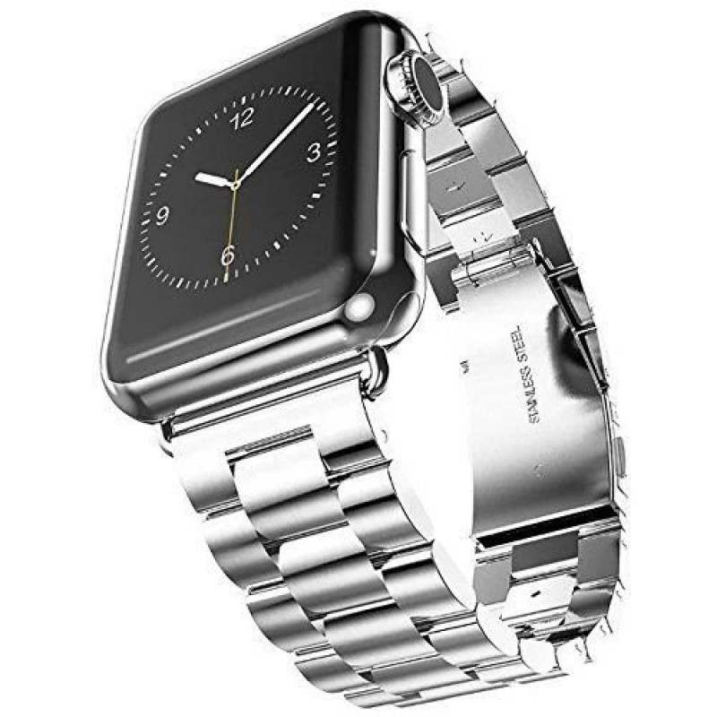 Металлический ремешок STR 3-Bead Metal Band for Apple Watch 49/45/44/42 mm Silver