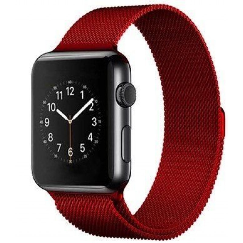 Ремешок STR Milanese Loop Band for Apple Watch 49/45/44/42 mm Red