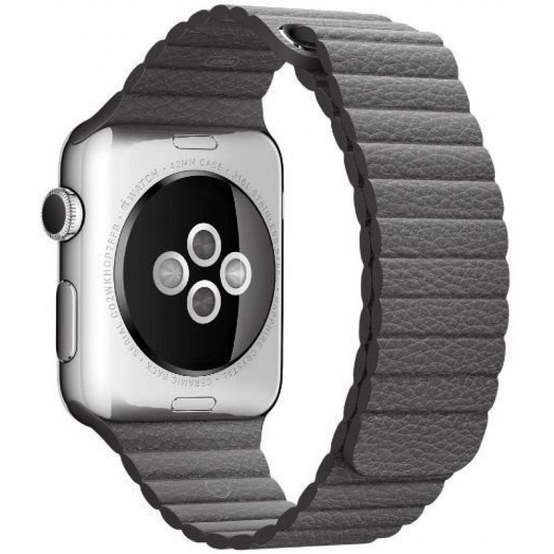 Кожаный ремешок STR Leather Loop Band для Apple Watch 38/40/41 мм Серый