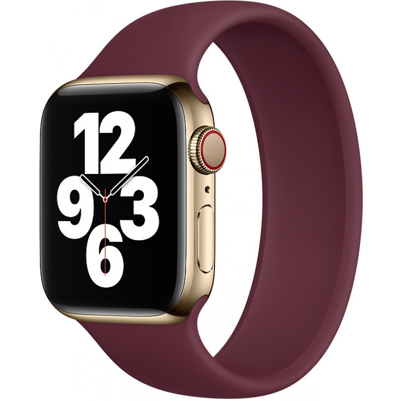 Силиконовый монобраслет STR Solo Loop for Apple Watch 49/45/44/42 mm (Размер L) - Plum