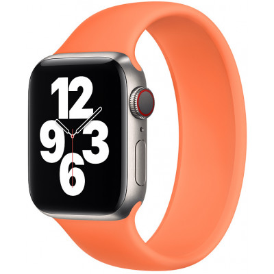 Силиконовый монобраслет STR Solo Loop для Apple Watch 38/40/41 мм (Series SE/7/6/5/4/3/2/1) (Размер L) Оранжевый
