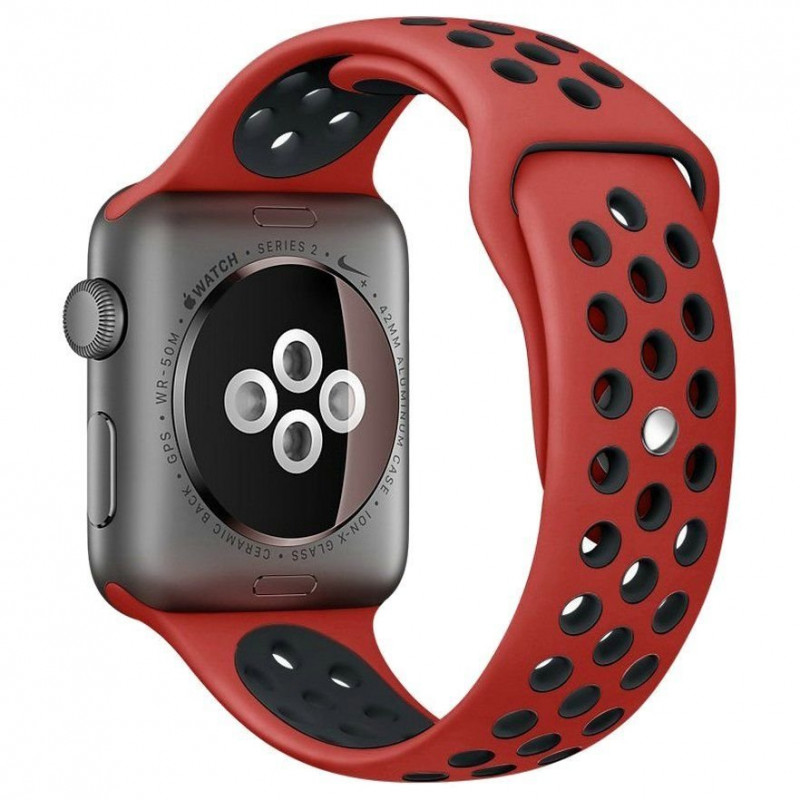 Ремешок STR Nike Sport Band для Apple Watch 38/40/41 мм Red/Black