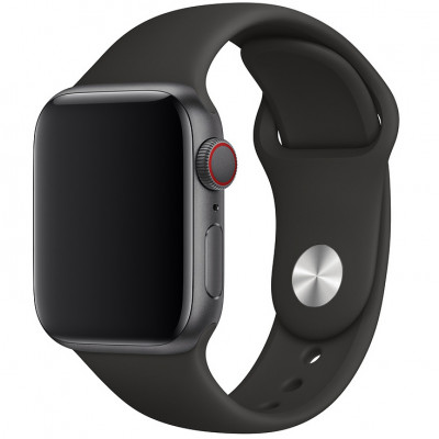 Силиконовый спортивный ремешок STR Sport Band для Apple Watch 38/40/41 mm (M/L) - Black