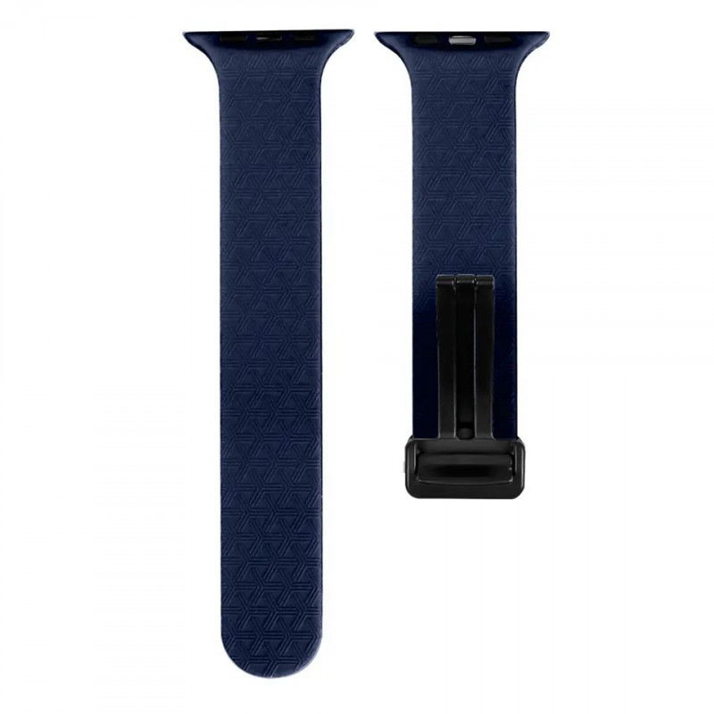 Силиконовый ремешок STR Sport Strap with Magnet Buckle для Apple Watch 49/42/44/45 mm - Midnight Blue