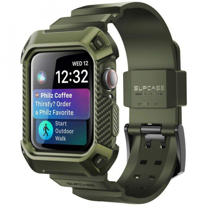 Ремешок с чехлом SUPCASE UB Pro Case for Apple Watch Series 4/5/6/SE (40mm) - Dark Green (SUP-AW40-UBPRO-DG)