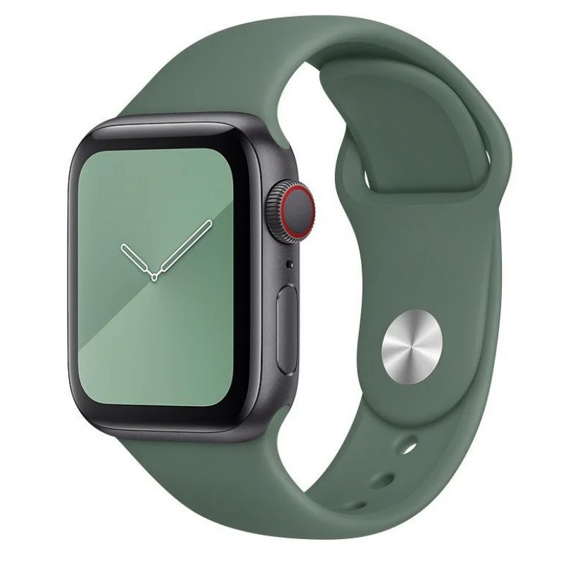 Силиконовый спортивный ремешок STR Sport Band для Apple Watch 49/42/44/45 mm (S/M) - Pine Needle Green