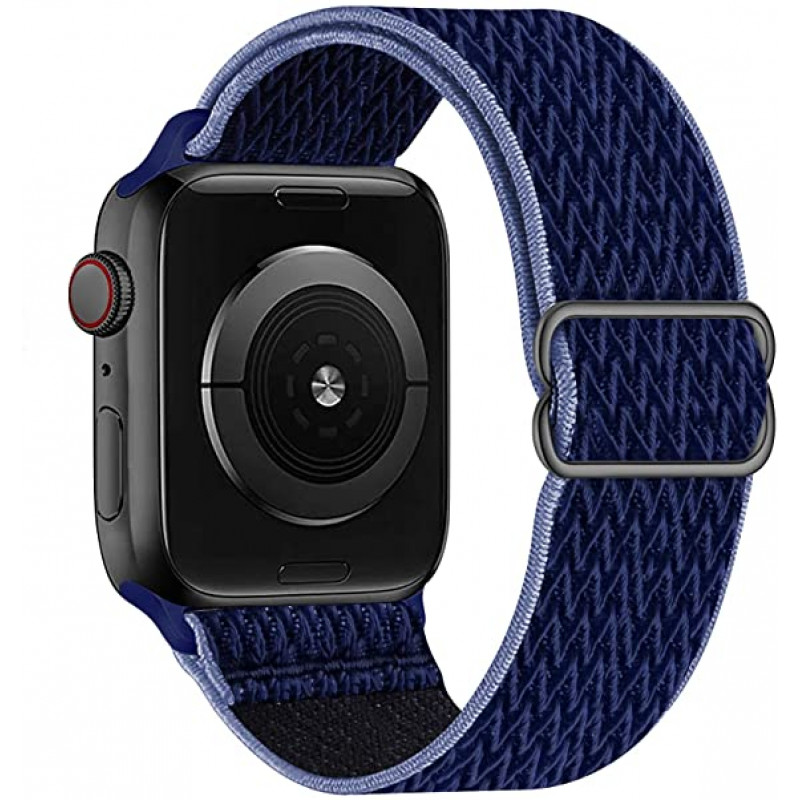 Тканевый ремешок STR Buckle Solo Loop для Apple Watch 38/40/41 мм (Series SE/7/6/5/4/3/2/1) Синий