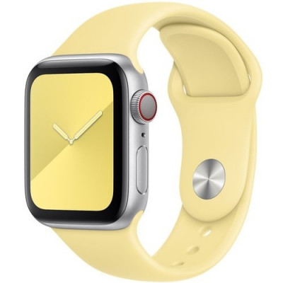 Силиконовый спортивный ремешок STR Sport Band для Apple Watch 38/40/41 mm (M/L) - Lemon Yellow