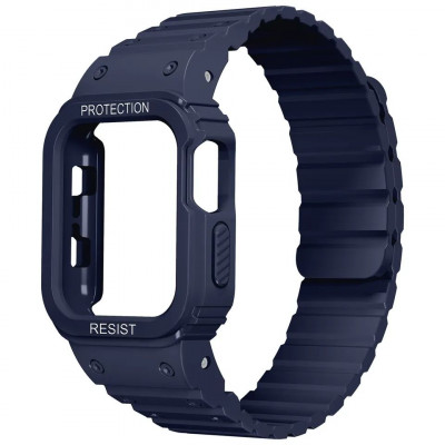 Ремешок с защитным чехлом STR Rugged Strap для Apple Watch 44 | 45 mm - Midnight Blue