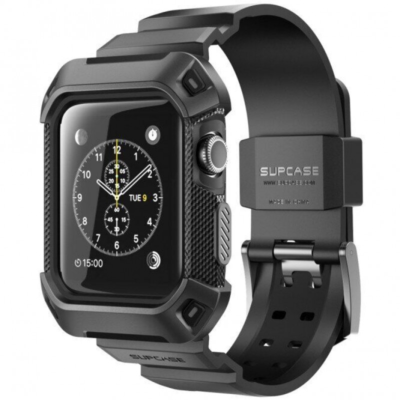 Ремешок с чехлом SUPCASE UB Pro Case for Apple Watch Series 1/2/3 (42mm) - Black (SUP-AW42-UBPRO-BK)