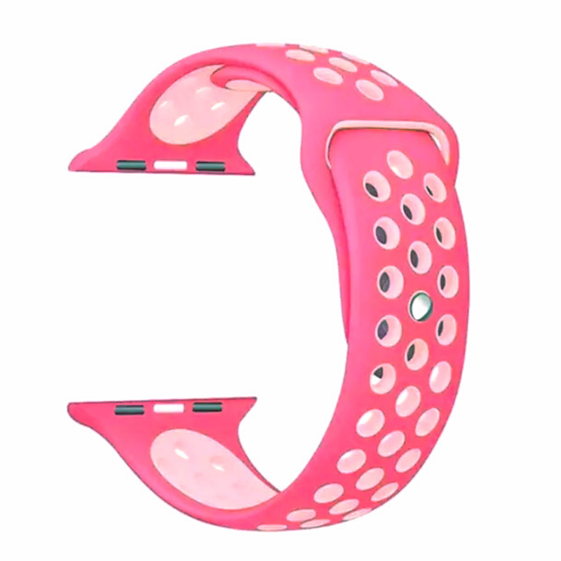 Силиконовый ремешок STR Nike Sport Band for Apple Watch 49/44/44/42 mm Bright Pink/Pink Sand