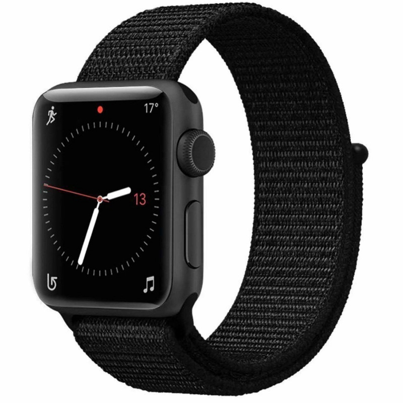 Нейлоновый ремешок STR Sport Loop Band for Apple Watch 49/45/44/42 mm Dark Black