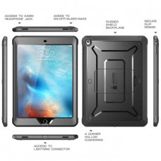 Противоударный чехол с защитой экрана SUPCASE UB Pro Full Body Rugged Case for iPad 9.7 (2017/2018) - Black