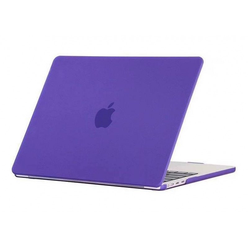 Пластиковый матовый чехол-накладка STR Matte Hard Shell Case for MacBook Air 13.6 (2022) M2 - Deep Purple