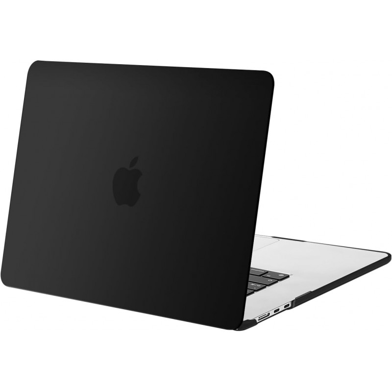 Пластиковый матовый чехол-накладка STR Matte Hard Shell Case for MacBook Air 15 (2023-2024) М2/М3 - Black