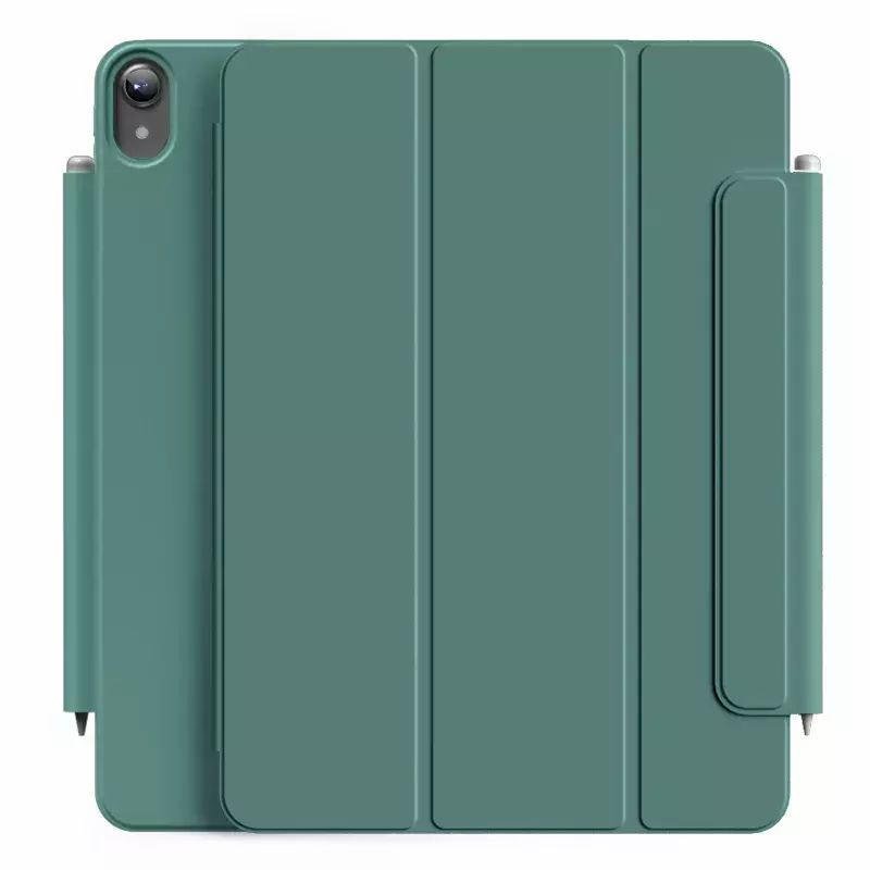 Магнитный силиконовый чехол-книжка STR Buckles Magnetic Case for iPad 10th Gen 10.9 (2022) - Dark Green