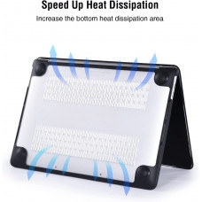 Пластиковая накладка c силиконовым бампером STR Dual Color для MacBook Air 13.6 (2022 - 2025) M2/M3/M4 Black White