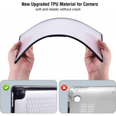 Пластиковая накладка c силиконовым бампером STR Dual Color для MacBook Air 13.6 (2022 - 2025) M2/M3/M4 Black White