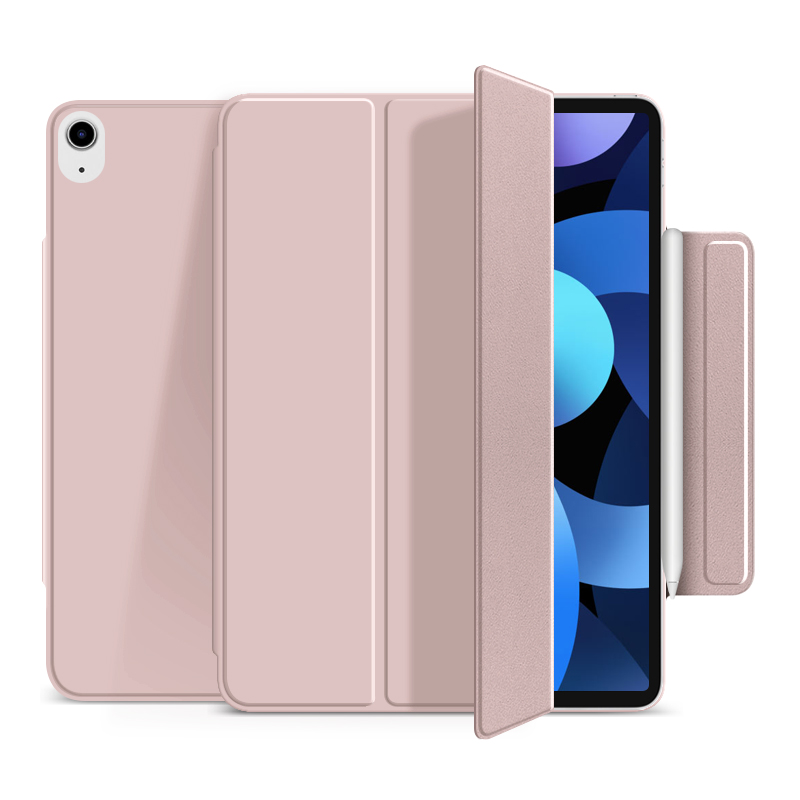 Магнитный силиконовый чехол-книжка STR Buckles Magnetic Case for iPad Mini 6 (2021) - Pink