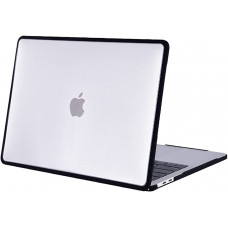 Пластиковая накладка c силиконовым бампером STR Dual Color для MacBook Air 13.6 (2022 - 2025) M2/M3/M4 Black White