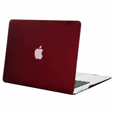 Пластиковый матовый чехол-накладка STR Matte Hard Shell Case for MacBook Air 13 (2012-2017) Красный