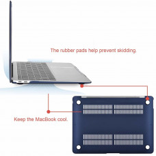 Накладка STR Матовый Тонкий Hard Shell для MacBook Air 13 (2018-2020) Темно-Синий