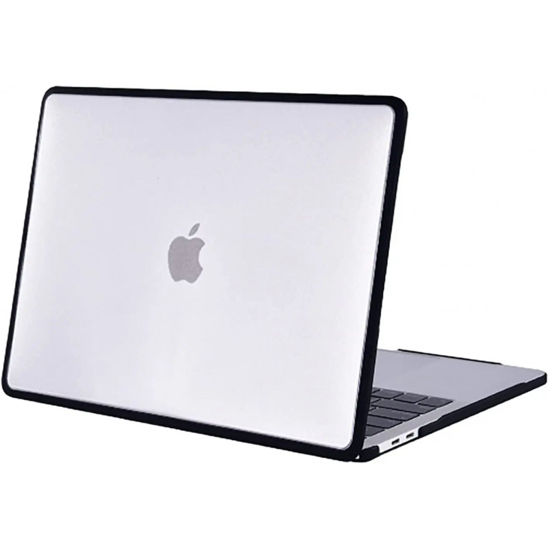 Пластиковая накладка c силиконовым бампером STR Dual Color Hard Case for MacBook Air 15 (2023-2024) М2/М3 - White/Black