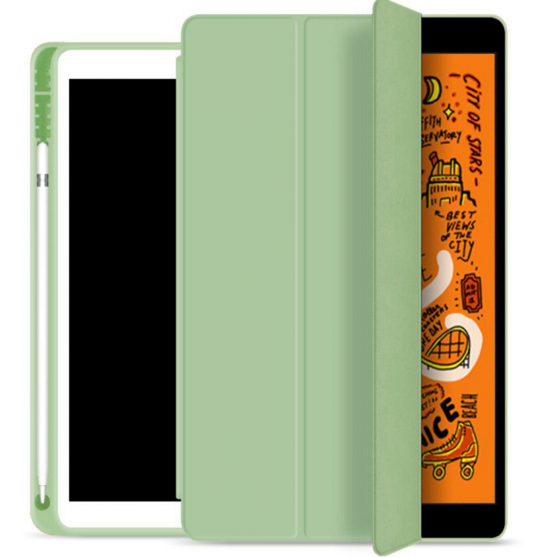 Чехол-книжка STR Trifold с держателем для стилуса для iPad Air 10.5" (2019)/Pro 10.5" из искуственной кожи Салатовый