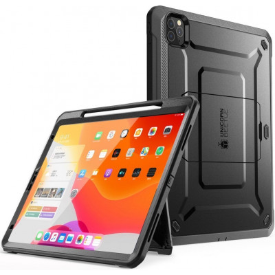 Противоударный чехол-книжка с защитой экрана SUPCASE UB Pro Full Body Case for iPad Pro 12.9 (2018 | 2020) - Black