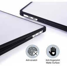Пластиковая накладка c силиконовым бампером STR Dual Color для MacBook Pro 13 (2016-2022 M2) White Black