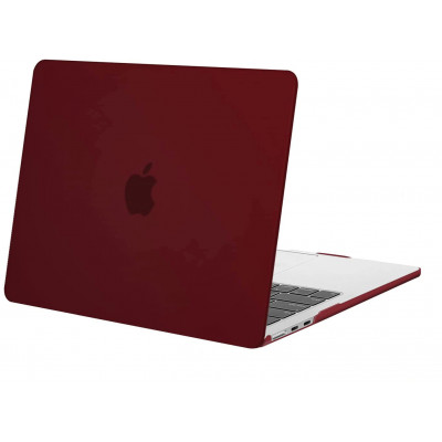 Пластиковый матовый чехол-накладка STR Matte Hard Shell Case for MacBook Air 13.6 (2022) M2 - Wine Red