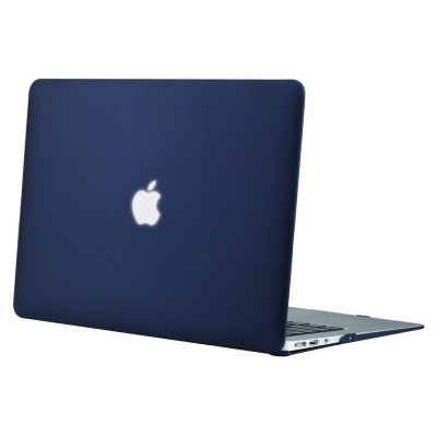 Пластиковый матовый чехол-накладка STR Matte Hard Shell Case for MacBook Air 13 (2012-2017) - Navy Blue