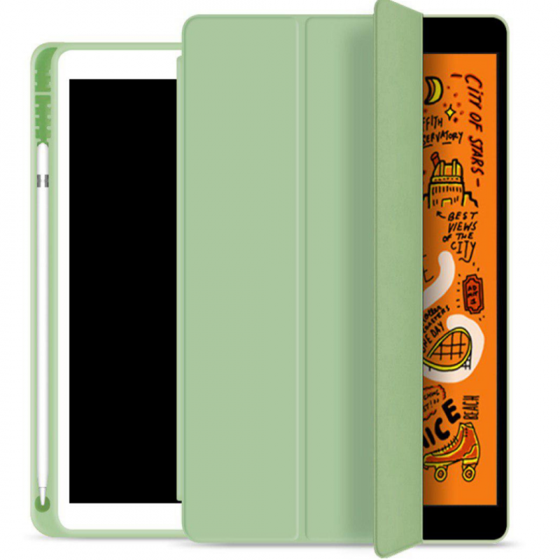 Чехол-книжка STR Trifold из искуственной кожи для iPad 10.2" (2019/2020/2021/2022) с подставкой Салатовый