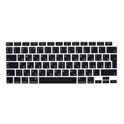 Накладка на клавиатуру STR для MacBook Air 13 (2020) c русскими буквами Черная EU