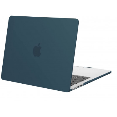 Пластиковый матовый чехол-накладка STR Matte Hard Shell Case for MacBook Air 13.6 (2022) M2 - Midnight Blue