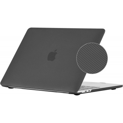 Пластиковая накладка STR Carbon Style Hard Case for MacBook Pro 13 (2016-2022) - Black