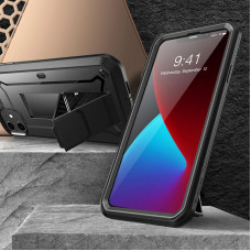 Противоударный чехол с защитой экрана SUPCASE Unicorn Beetle Pro Rugged Case for iPhone 12 | 12 Pro - Black