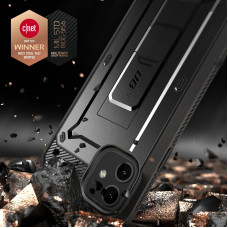 Противоударный чехол с защитой экрана SUPCASE Unicorn Beetle Pro Rugged Case for iPhone 12 | 12 Pro - Black