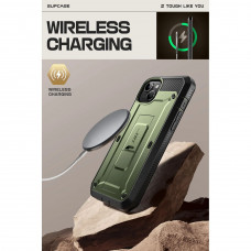 Противоударный чехол с защитой экрана SUPCASE Unicorn Beetle Pro Rugged Case for iPhone 15 - Green