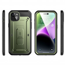Противоударный чехол с защитой экрана SUPCASE Unicorn Beetle Pro Rugged Case for iPhone 15 - Green