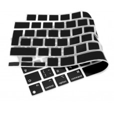 Накладка на клавиатуру STR для MacBook Pro 14 (2021) / Pro 16 (2021) - Черная EU (с кириллицей)