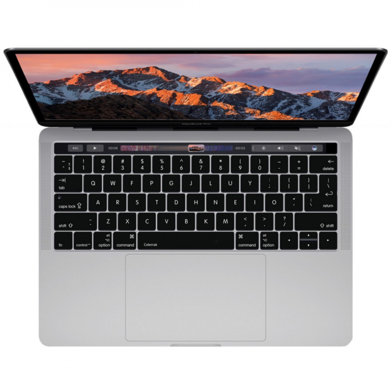 Накладка на клавиатуру STR для MacBook Pro 13/15 (2016-2019) - Черная EU (с TouchBar) (с кириллицей)